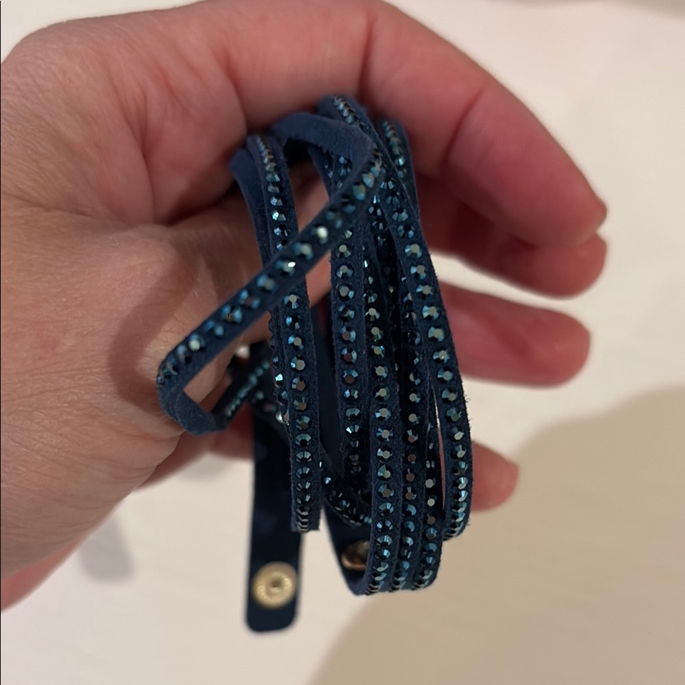 Touchstone crystal Blue Wrap Bracelet